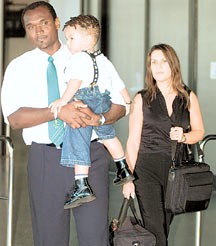 Carl Hooper, Wife & Son